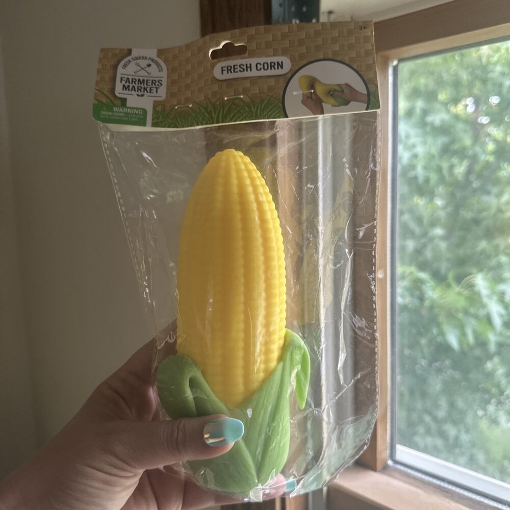Sunny Days Farmers Market Fresh Corn Jumbo Squishy Stress Ball Sensory Toy New